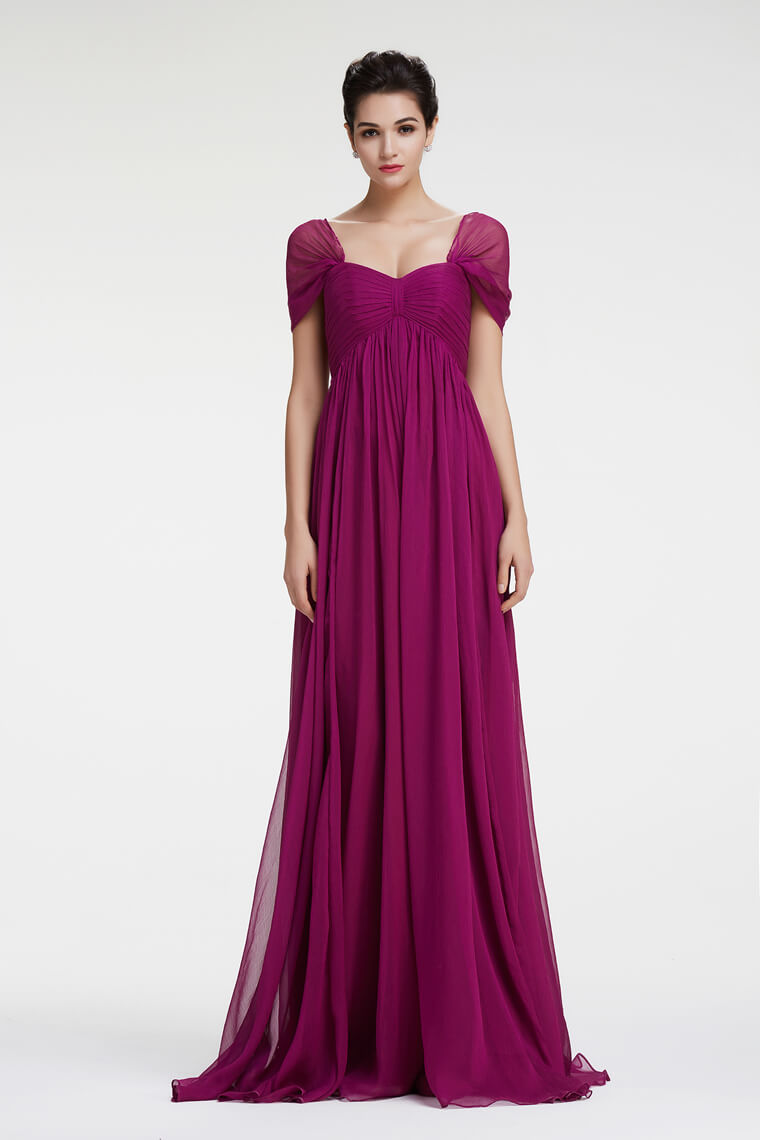 Fuchsia pregnant Bridesmaid Dress