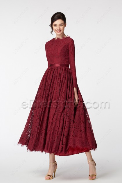 burgundy bridesmaid dresses modest