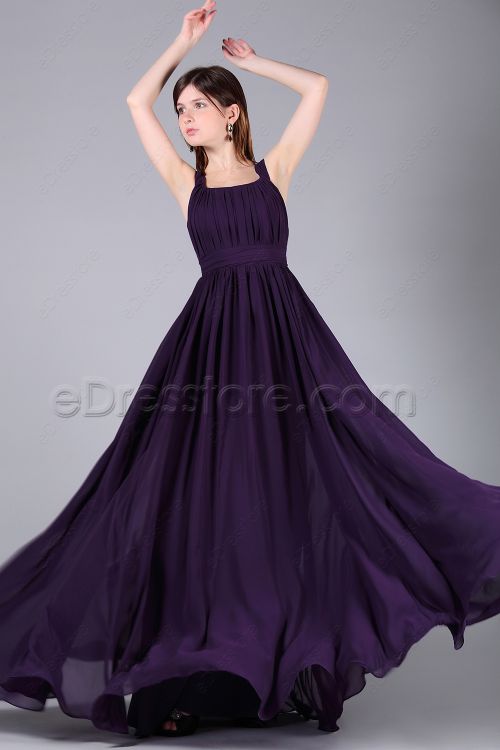 Dark Purple Junior Bridesmaid Dresses