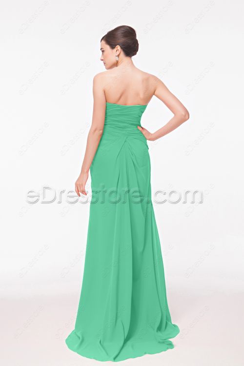 Green Long Prom Dress with Slit