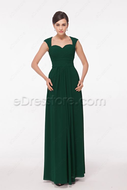 Backless Forest Green Prom Dresses Long