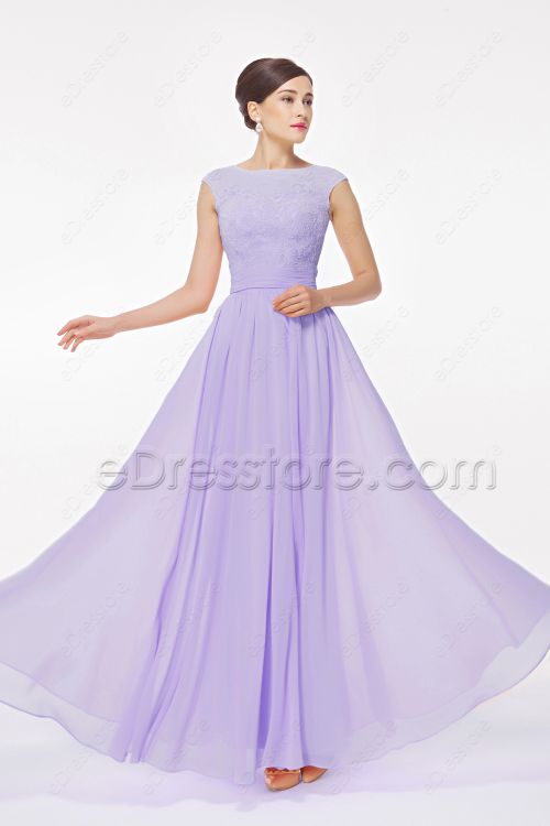 Modest Lavender Formal Dresses for Wedding