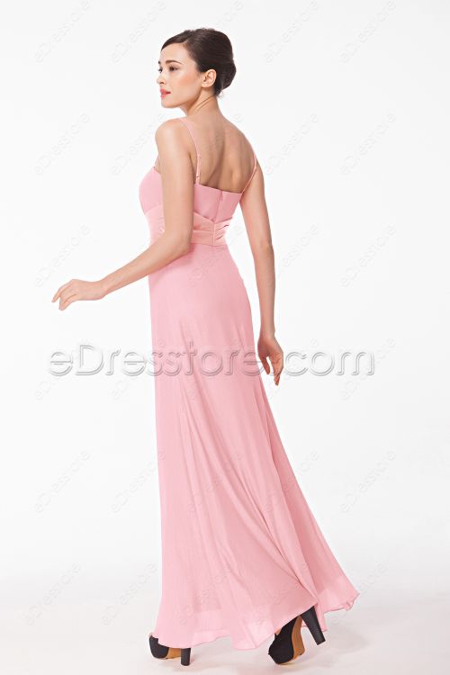 Baby Pink Junior Bridesmaid Dresses Long