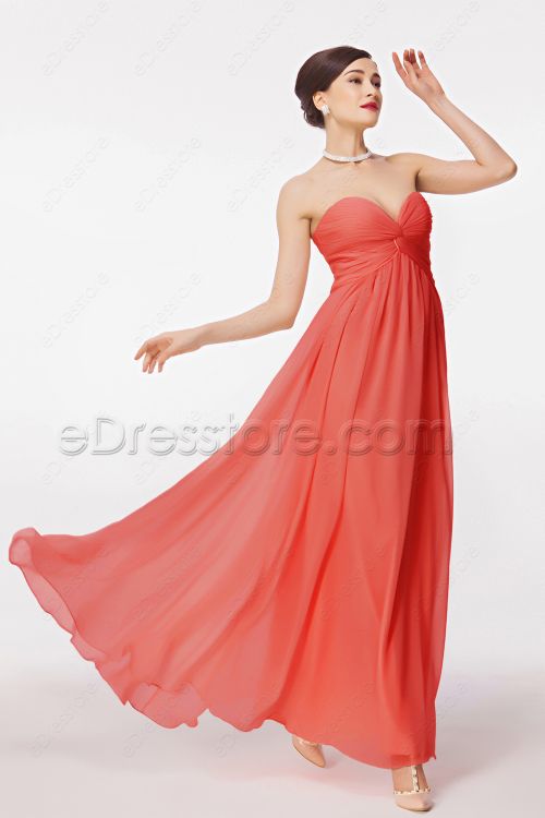 Coral Bridesmad Dresses for Maternity