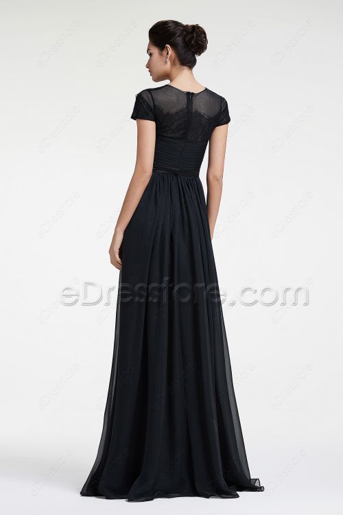 Black Elegant Long Evening Dresses Plus Size