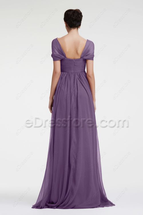 Lavender Evening Dress Maternity Formal Dresses Cap Sleeves