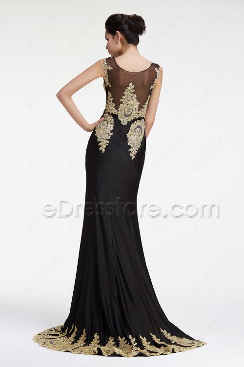Black Mermaid Sparkly Pageant Dresses Prom Dress