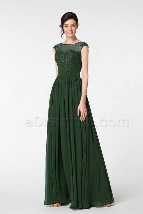 Dark Green Formal Dresses Plus Size Evening Dresses