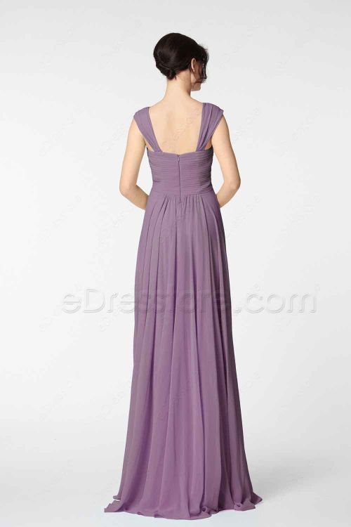 Wisteria Purple Formal Dresses with Straps