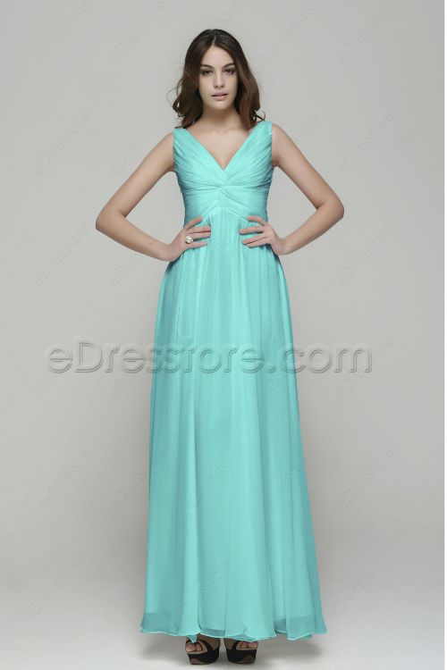 Turquoise Bridesmaid Dresses Long 