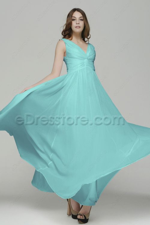 Turquoise Bridesmaid Dresses Long 