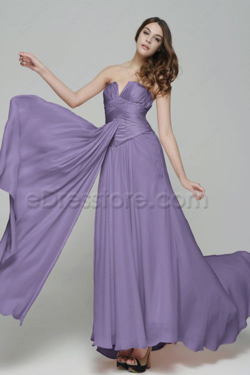 Lavender Long Bridesmaid Dresses Maid of Honor Dresses