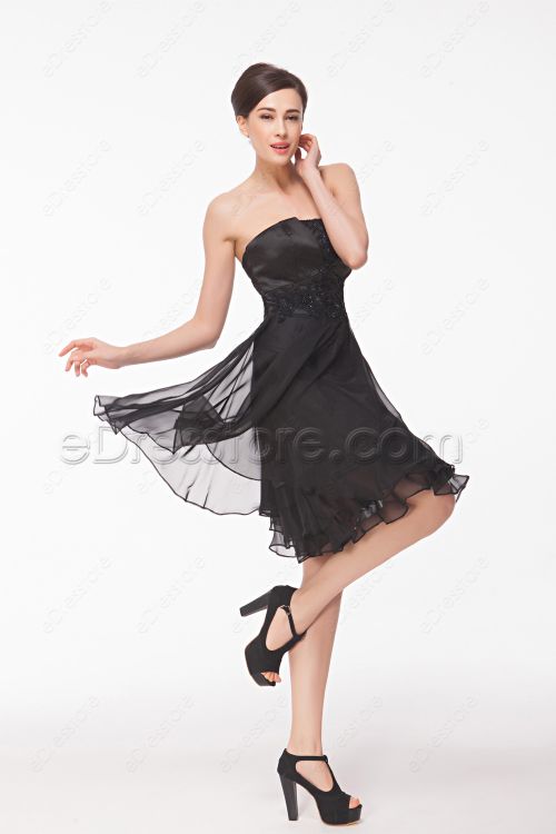 Strapless Little Black Dresses Homecoming Dresses