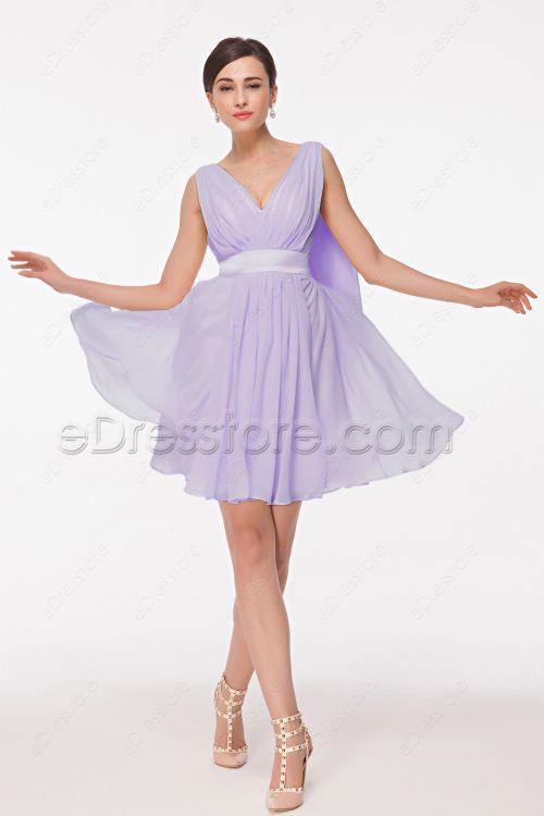Elegant Lavender Short Homecoming Dress