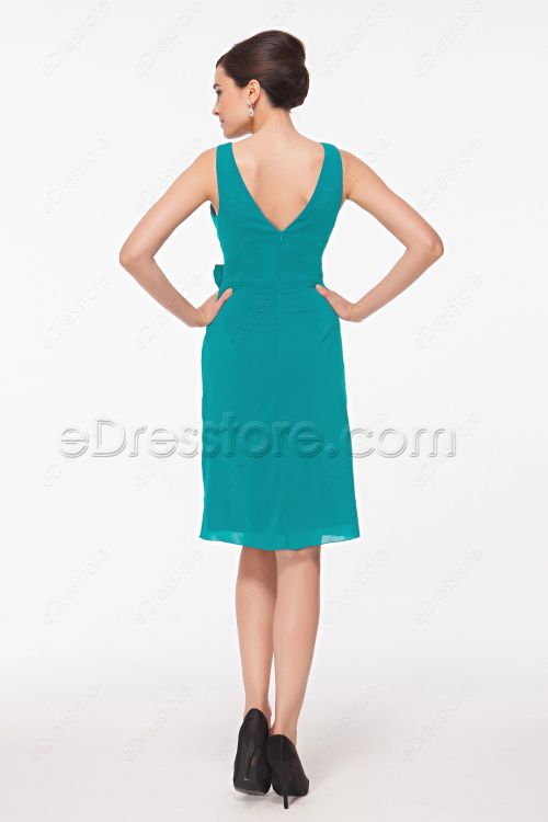 Turquoise Bridesmaid Dresses Knee Length