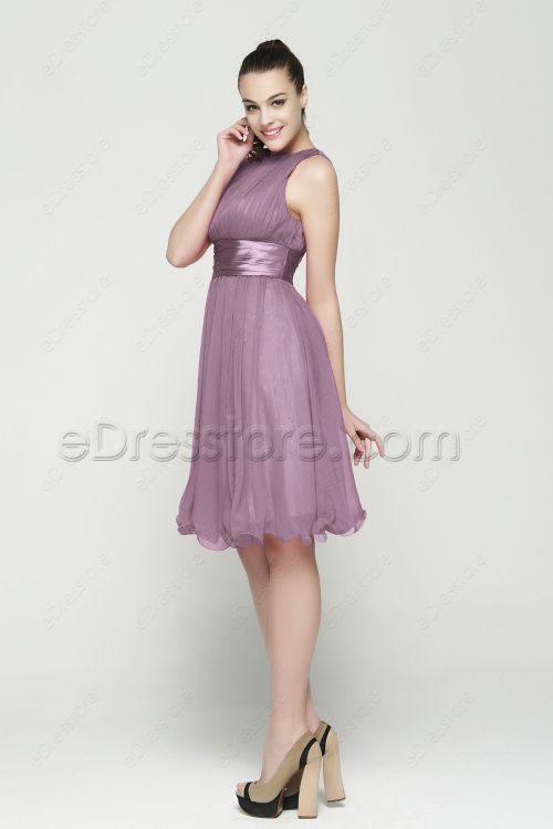 Lavender Modest Prom Dresses T Length