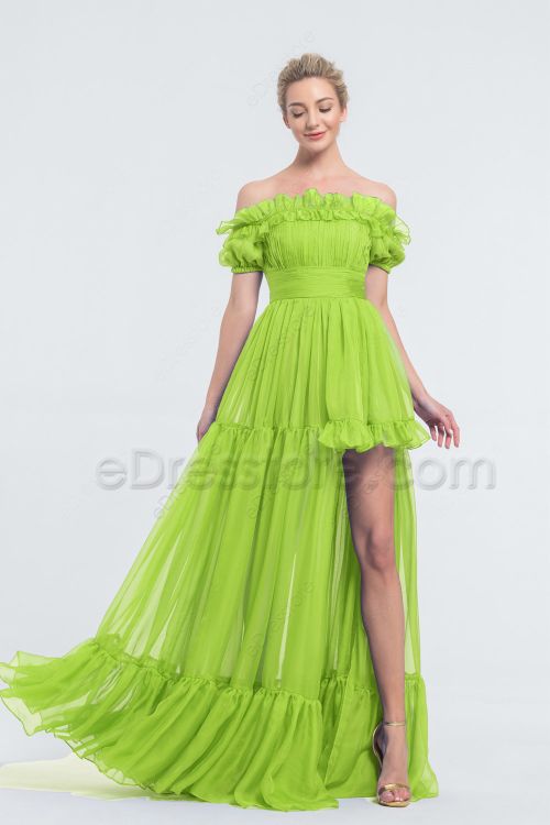 Lime Green Bridesmaid Dresses for Spring Summer Weddings