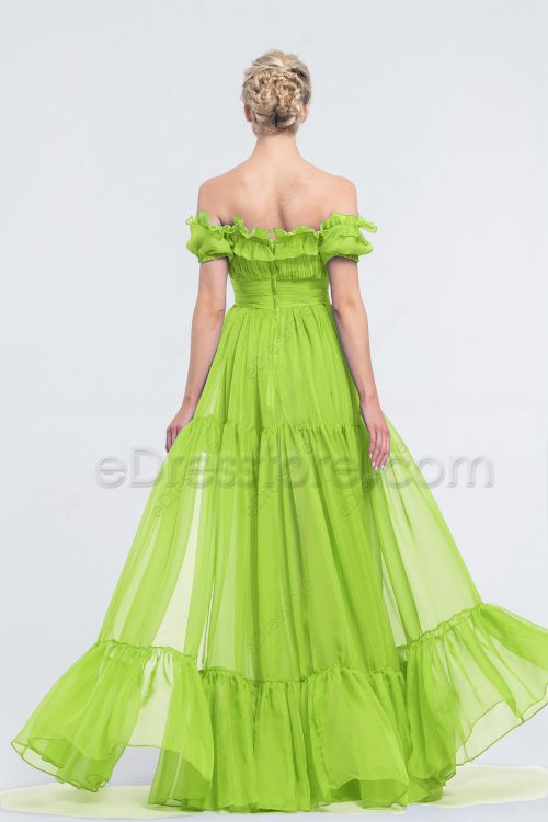 Lime Green Bridesmaid Dresses for Spring Summer Weddings