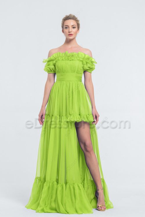 Lime Green Bridesmaid Dresses for Spring Summer Weddings
