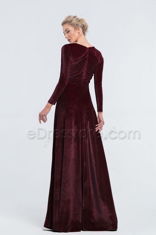Modest Cabernet Winter Weddings Bridesmaid Dresses