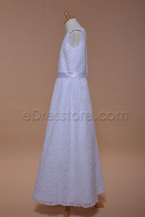 Modest Lace First Communion Dresses with Long Sleeve Bolero