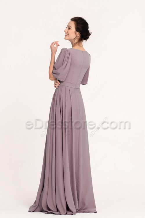 Mauve plus size bridesmaid dresses top