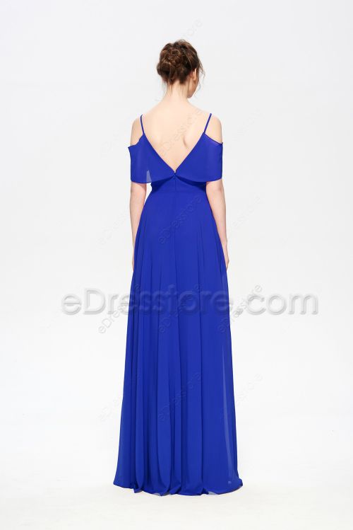 Simple Elegant Royal Blue Bridesmaid Dresses Long