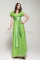 Modest Lime Green Long Prom Dresses with Sleeves