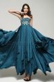 Crystal Teal Prom Dresses Long