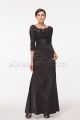 Modest Black Prom Dress with Sleeves