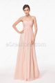 Sweetheart Long Peach Color Prom Dresses