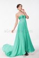 Sweetheart Mint Green Prom Dresses Long with Train