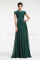 Forest Green Modest Evening Dress with Sleeves Plus Size Formal Dress