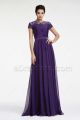 Dark Purple Mother of the Bride Dress with Short Sleeves