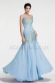 Light Blue Mermaid Crystal Evening Dresses Pageant Dress
