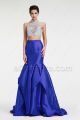 Sparkly Backless Royal BLue Two Piece Prom Dress