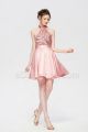 Pink Bsckless Short Prom Dresses Sparkle Homecoming Dress