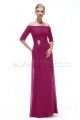 Magenta Maid of Honor Dresses Bridesmaid Dress with Sleeves