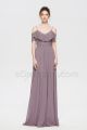 Mauve Chiffon Bridesmaid Dresses with Drape
