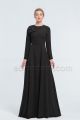 Modest Black Long Sleeve Bridesmaid Dresses
