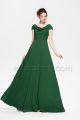 Modest Forest Green Bridesmaid Dresses Cowl Neck