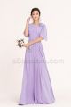 Modest Lilac Bridesmaid Dresses with Sleeves