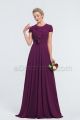 Modest Plum Bridesmaid Dresses