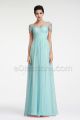 Off the Shoulder Aqua Bridesmaid Dresses Long