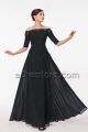 Off the Shoulder Black Bridesmaid Dresses with Sleeves