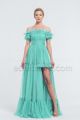 Off the Shoulder Mint Green Bridesmaid Dresses