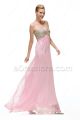 Pink Cut Out Crystal Prom Dresses
