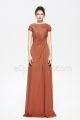 Rust Red Modest Mother of the Bride Groom Dresses