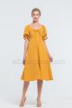 Vintage Marigold Yellow Midi Bridesmaid Dresses Your Bridesmaids Can Wear Again
