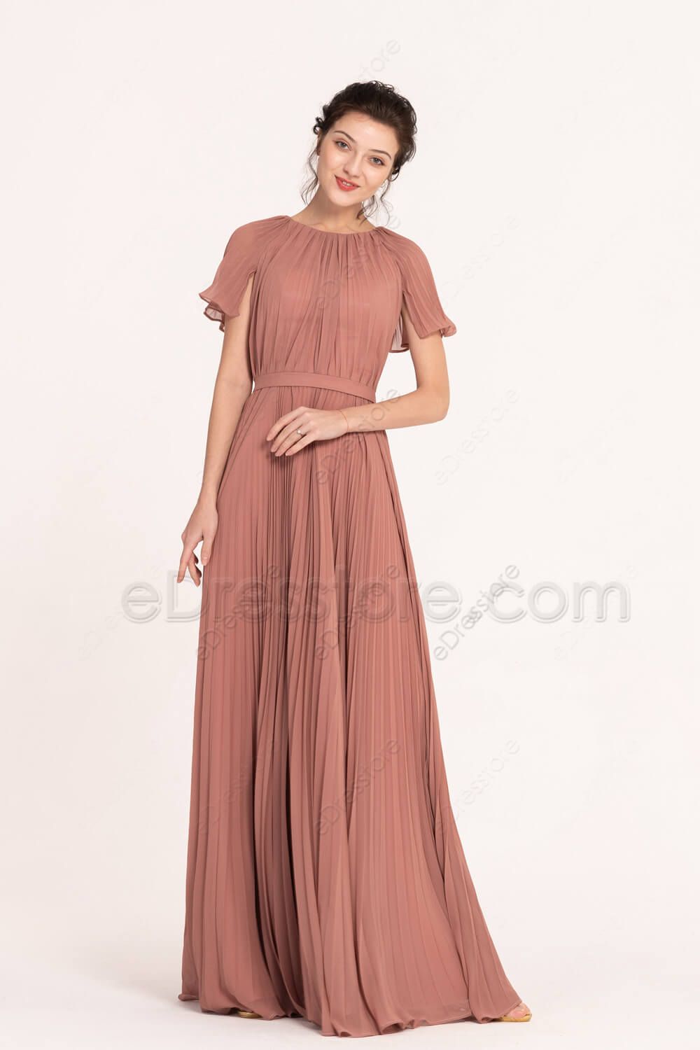 Luxurious Arabic Dusty Rose Gown with Cape - Grrly Grrls
